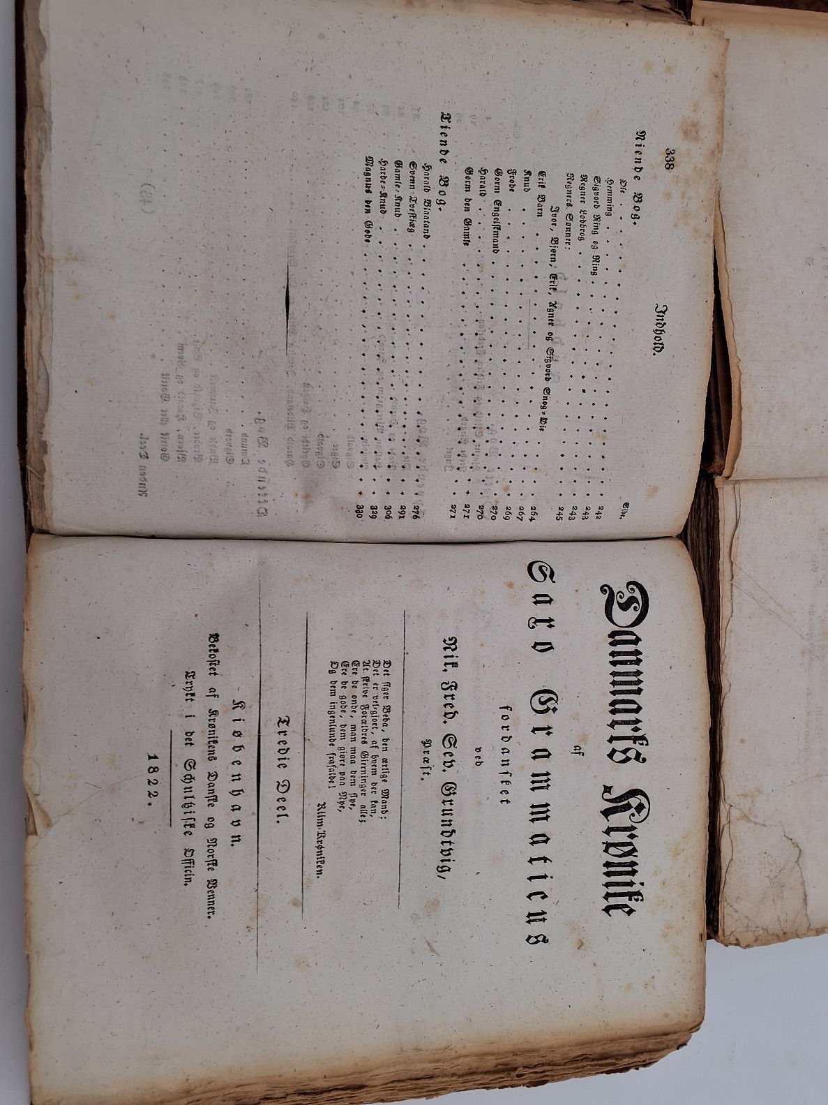 Danmarks Krønnike af Saxo Grammaticus fordansket af N. F. S. Grundtvig